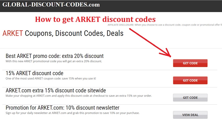 How To Get An ARKET Discount Code